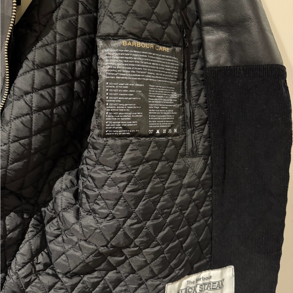 Barbour Black/Grey Plaid Asymmetric Moto Jacket NEW - Picture 5 of 10